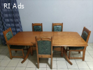 Extending Wooden Dining Table Set for Sale R1899/- Lenasia